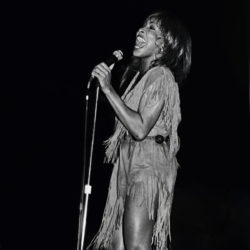 Tina Turner during a concert in 1982