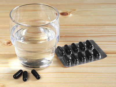 activated charcoal capsules as a preventative measure for hangover