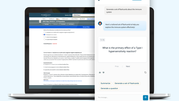 Claire AI BoardVitals flashcards feature